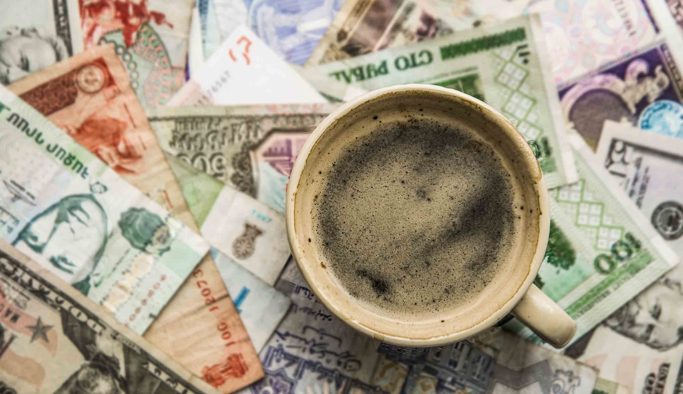 coffee and bills